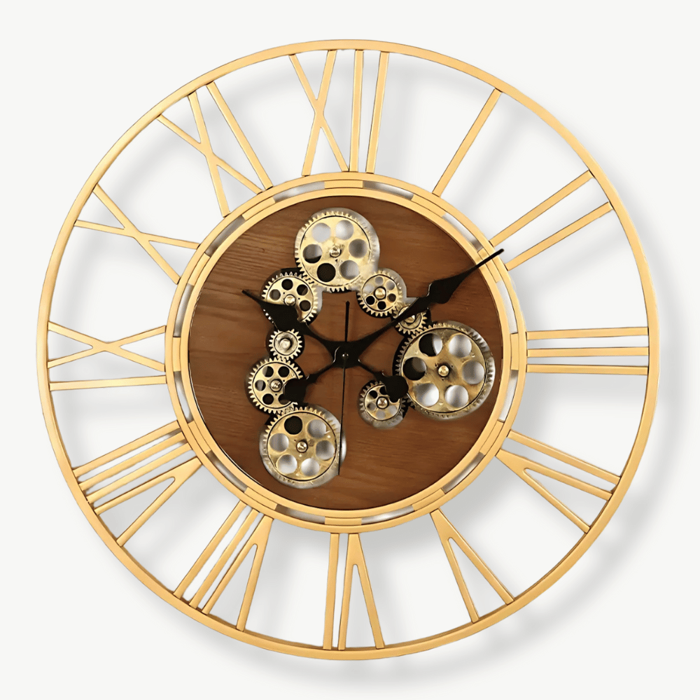 Horloge Murale Bois & Engrenages