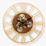 Horloge Murale Bois & Engrenages