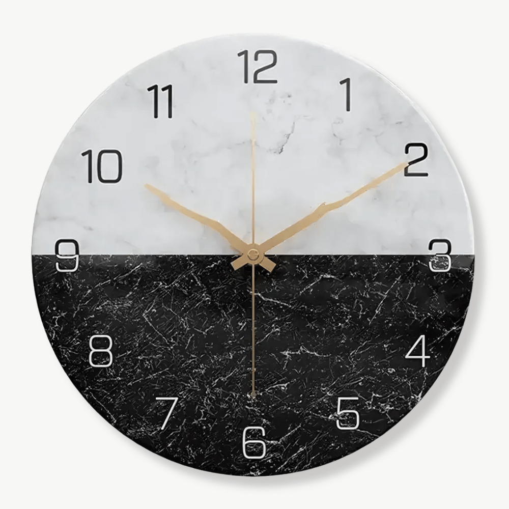 Horloge Murale Design Effet Marbre