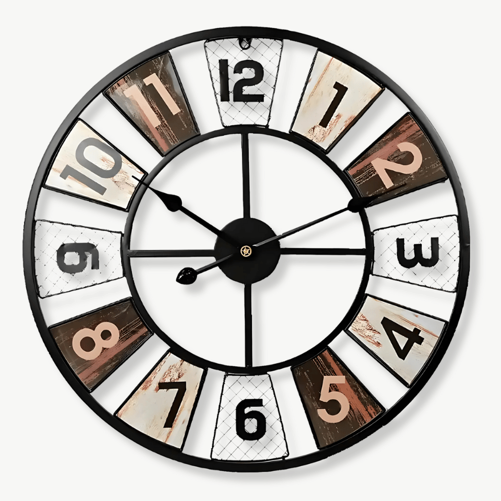 Horloge Murale Industrielle Colorée