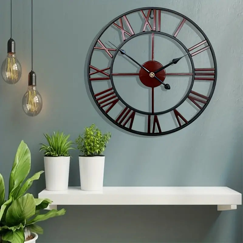 Horloge Murale Industrielle Cuivre rouge