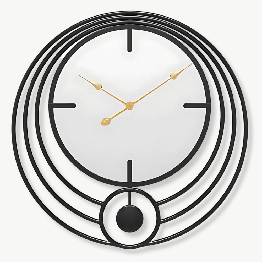 Horloge Murale Miroir & Cercle design