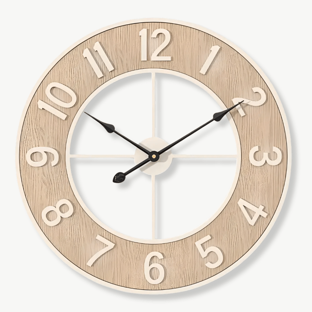 Horloge Murale Scandinave Bois Naturel
