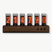 Horloge Nixie Bois Vintage