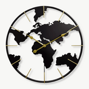 Horloge murale Carte du monde