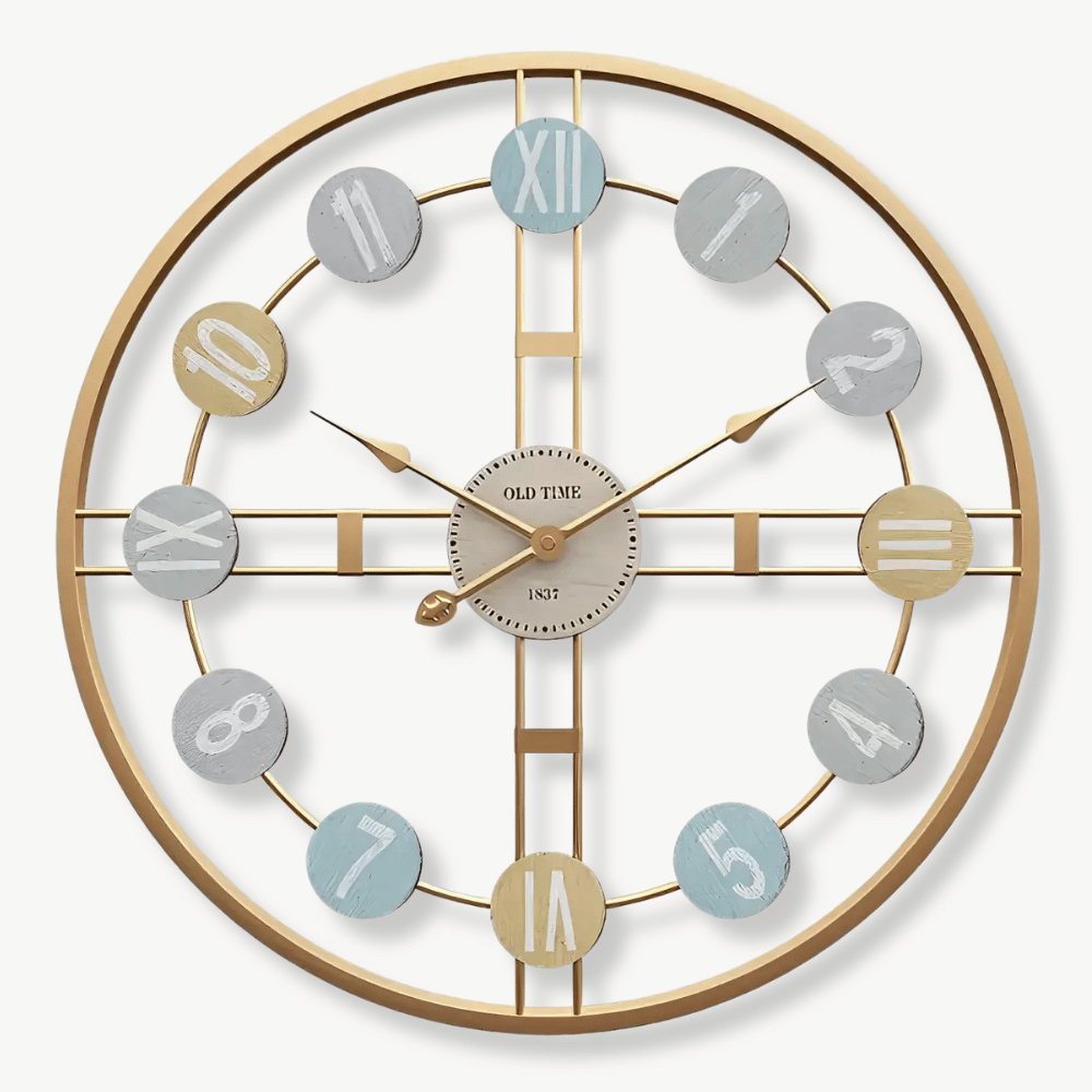 Horloge murale design rétro 3D
