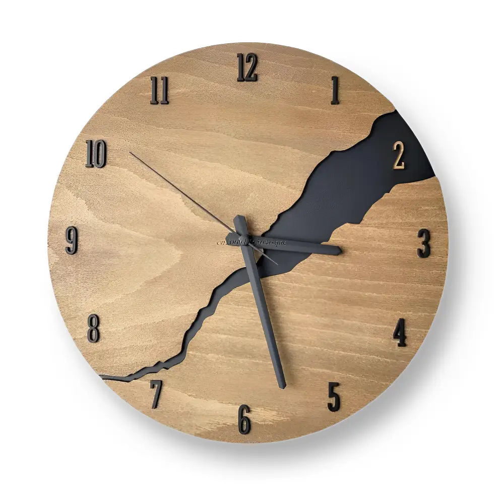 Horloge Murale En Bois Vintage - Marque Interiors - Affichage Calendrier Sautant