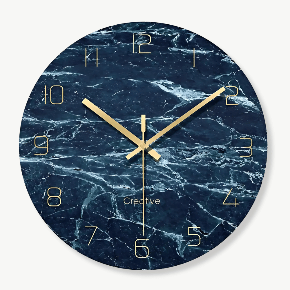 horloge murale design en verre
