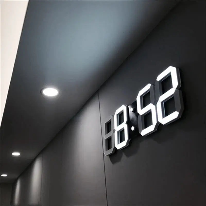 Horloge digitale murale ou posée, grands chiffres inopmt01