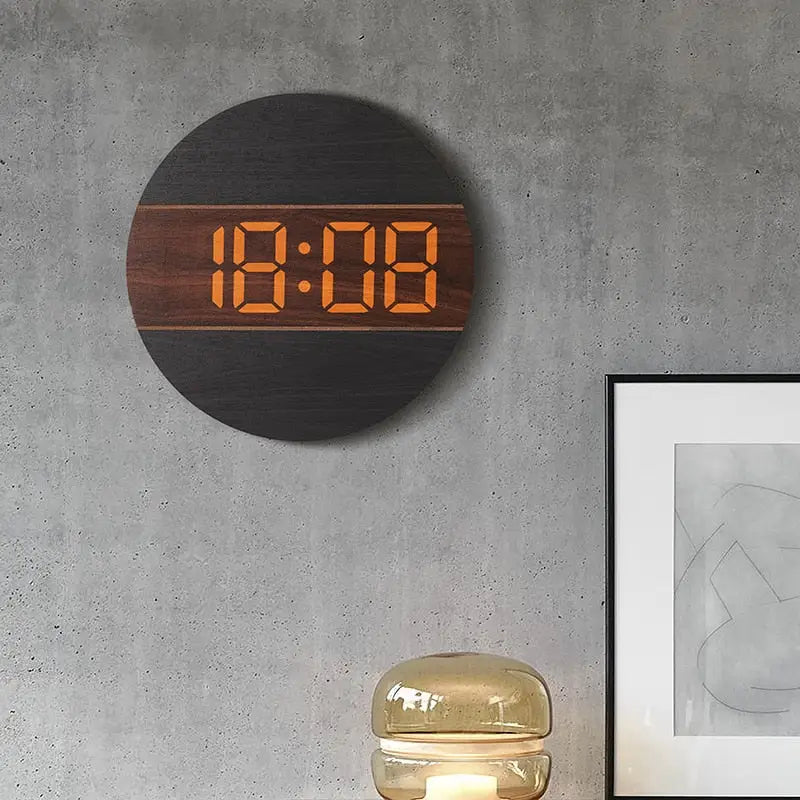 Horloge digitale en bois - Mon Horloge Murale Design