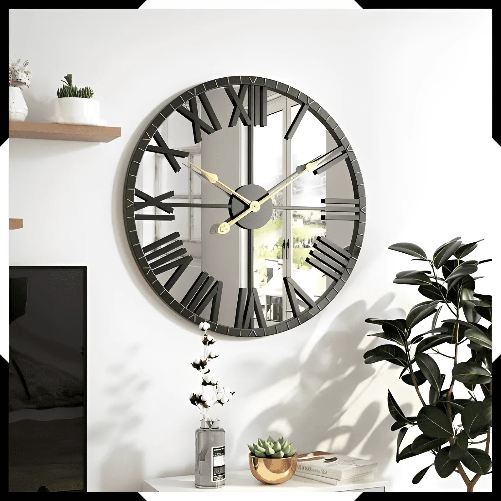 Horloge Murale avec Coffre Secret - Murs du Temps