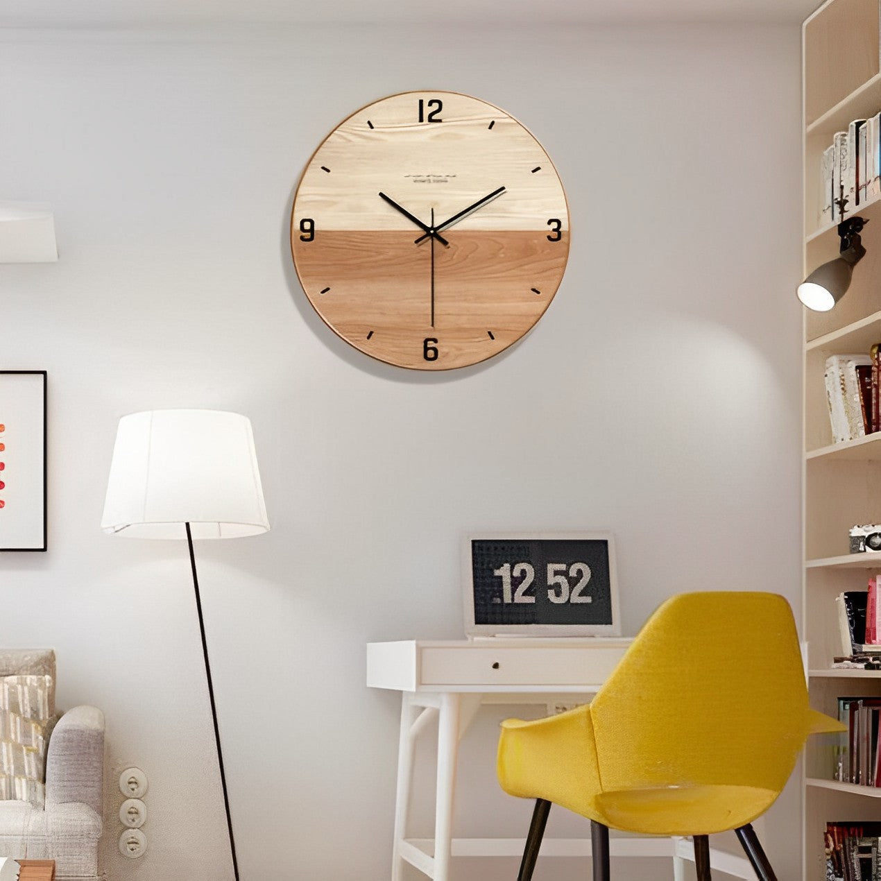 horloge murale en bois