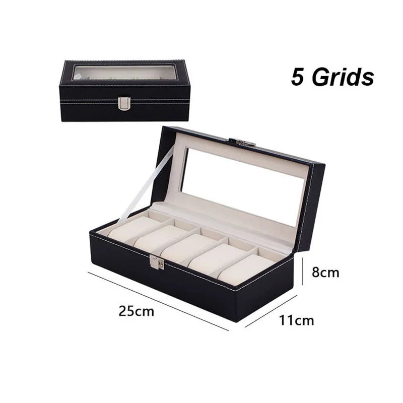 Boîte à Montres Élégante en Cuir PU avec 6 Compartiments | Organisateur Pratique pour Montres de Luxe 10