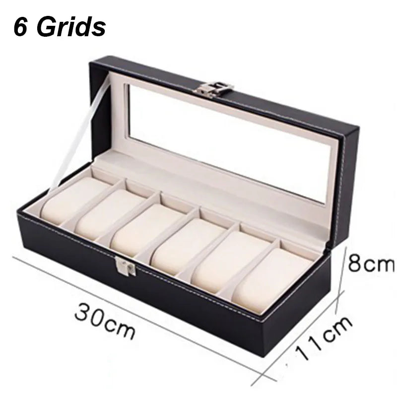 Boîte à Montres Élégante en Cuir PU avec 6 Compartiments | Organisateur Pratique pour Montres de Luxe 11