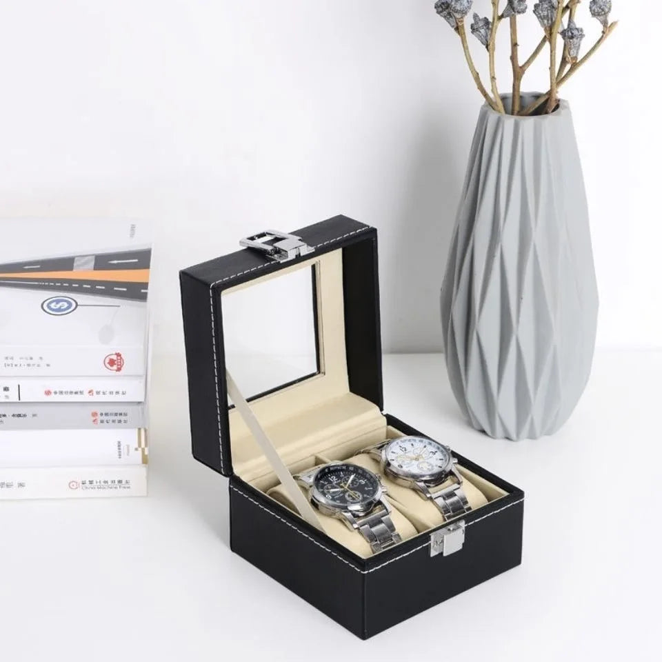 Boîte à Montres Élégante en Cuir PU avec 6 Compartiments | Organisateur Pratique pour Montres de Luxe 4
