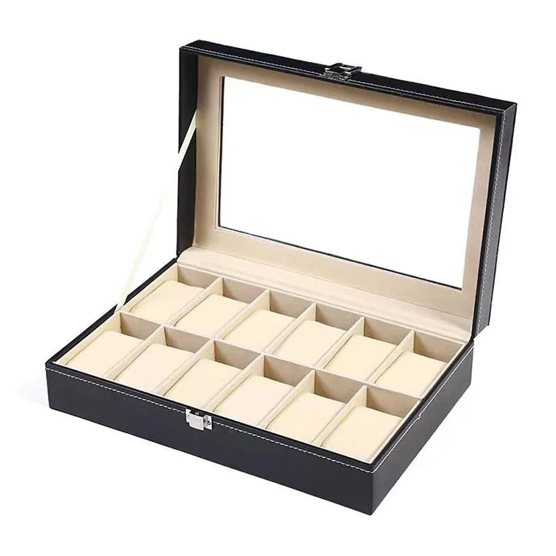 Boîte à Montres Élégante en Cuir PU avec 6 Compartiments | Organisateur Pratique pour Montres de Luxe 5