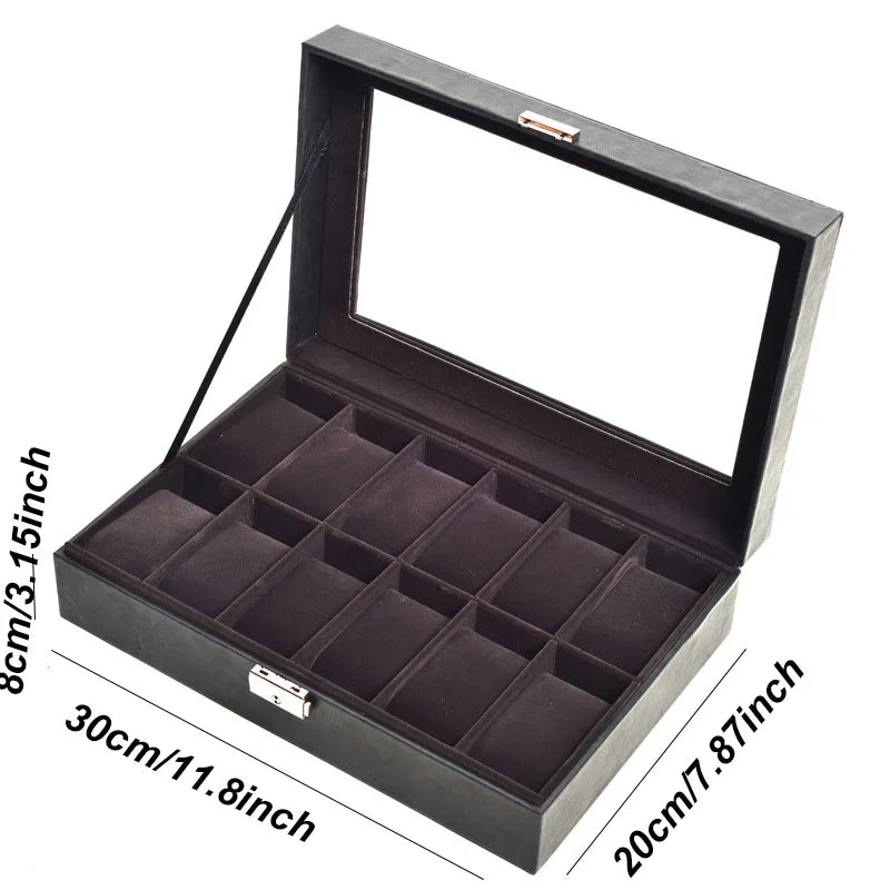 Boîte à Montres Élégante en Cuir PU avec 6 Compartiments | Organisateur Pratique pour Montres de Luxe 9