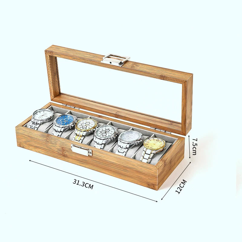 Boîte à Montres en Bambou Écologique avec Design Chinois | Rangement Élégant pour Montres 6
