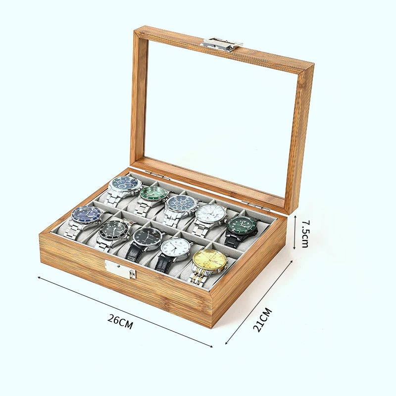 Boîte à Montres en Bambou Écologique avec Design Chinois | Rangement Élégant pour Montres 8