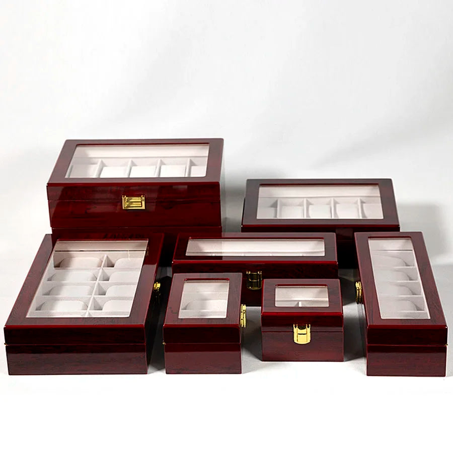 Boîte de Rangement en Bois pour Montres avec Compartiments Amovibles | Organisateur Élégant pour Montres et Bijoux 1