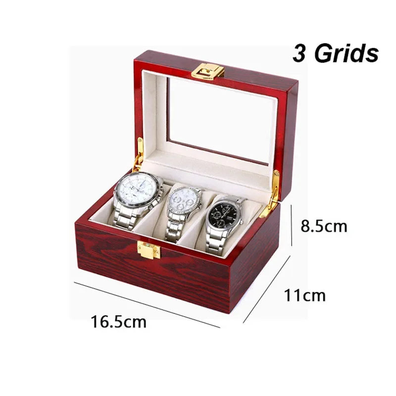 Boîte de Rangement en Bois pour Montres avec Compartiments Amovibles | Organisateur Élégant pour Montres et Bijoux 9
