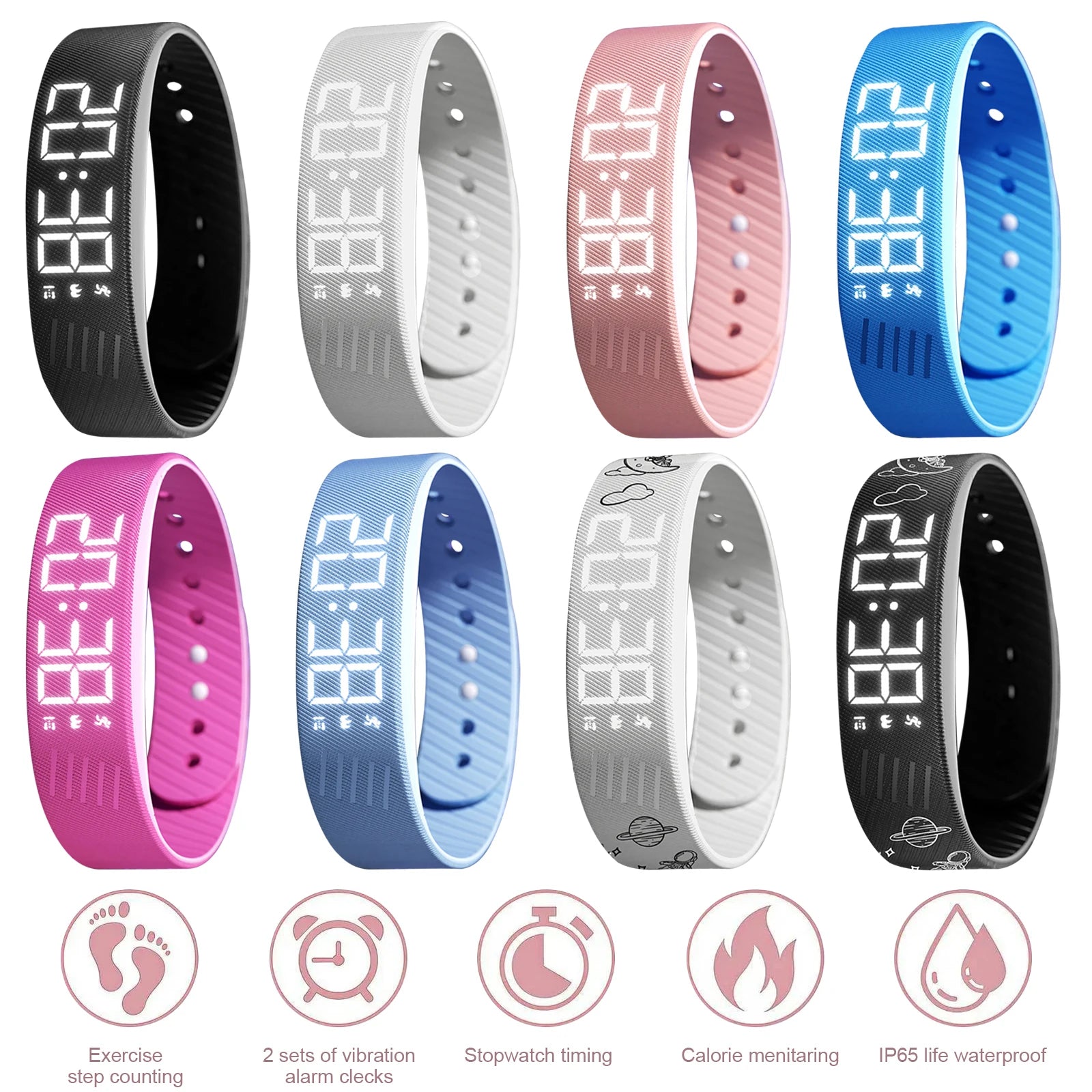 Bracelet Vibrant | Montre d'Alarme Silencieuse avec Réveil Doux | Design Étanche pour Un Réveil Paisible 1