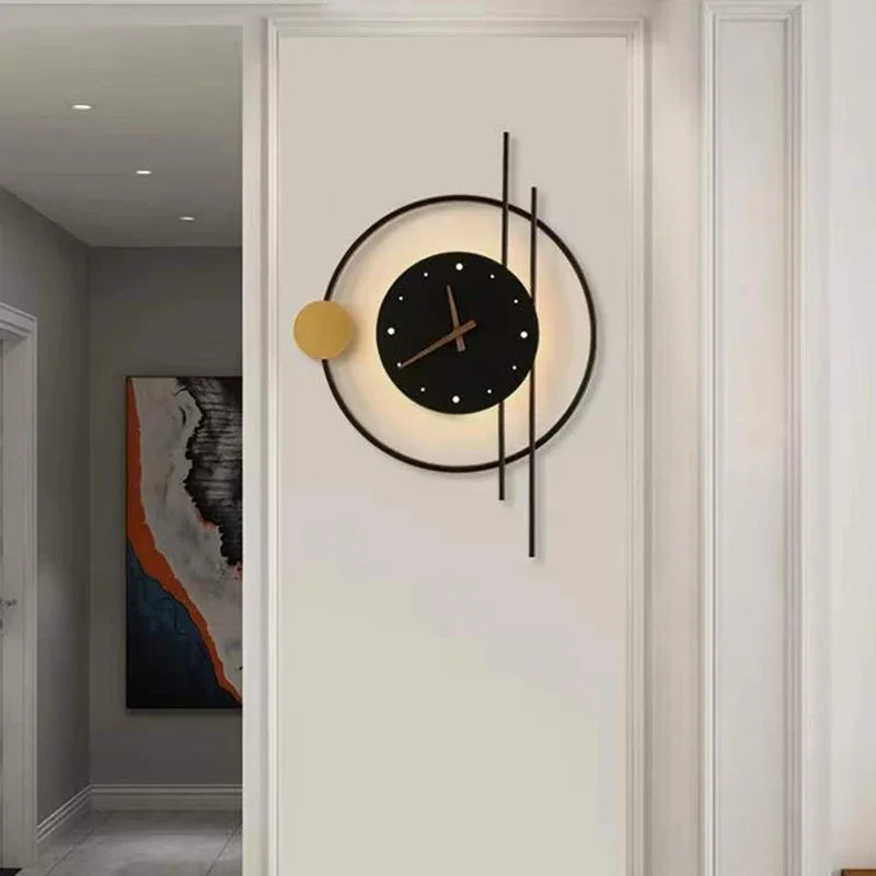 Éclairage Nordic | Applique Murale LED Design avec Horloge Intégrée | Élégance Moderne pour Chambre et Salon 2