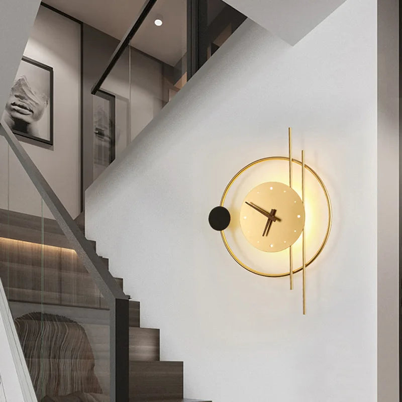 Éclairage Nordic | Applique Murale LED Design avec Horloge Intégrée | Élégance Moderne pour Chambre et Salon 3