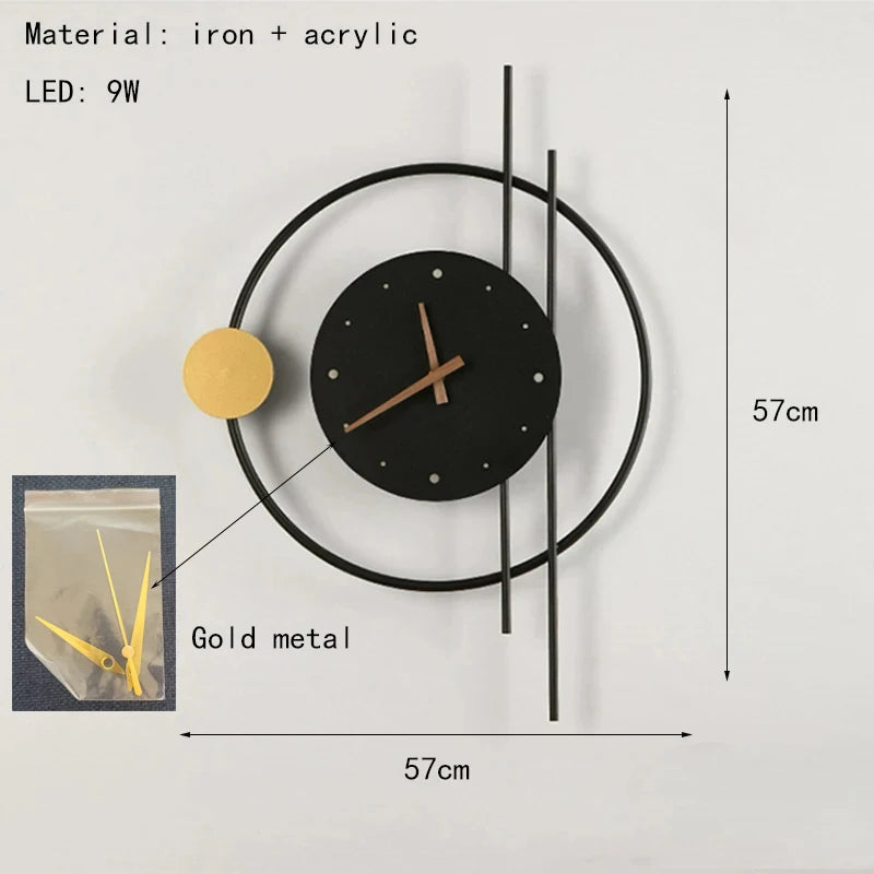 Éclairage Nordic | Applique Murale LED Design avec Horloge Intégrée | Élégance Moderne pour Chambre et Salon 6