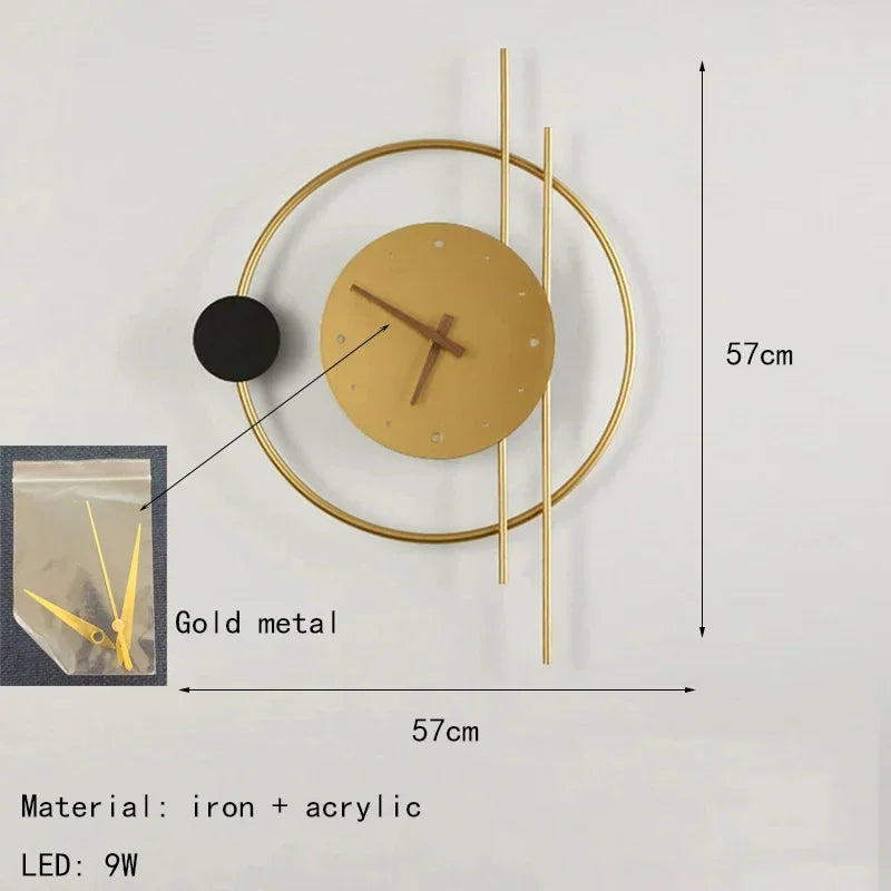 Éclairage Nordic | Applique Murale LED Design avec Horloge Intégrée | Élégance Moderne pour Chambre et Salon 7