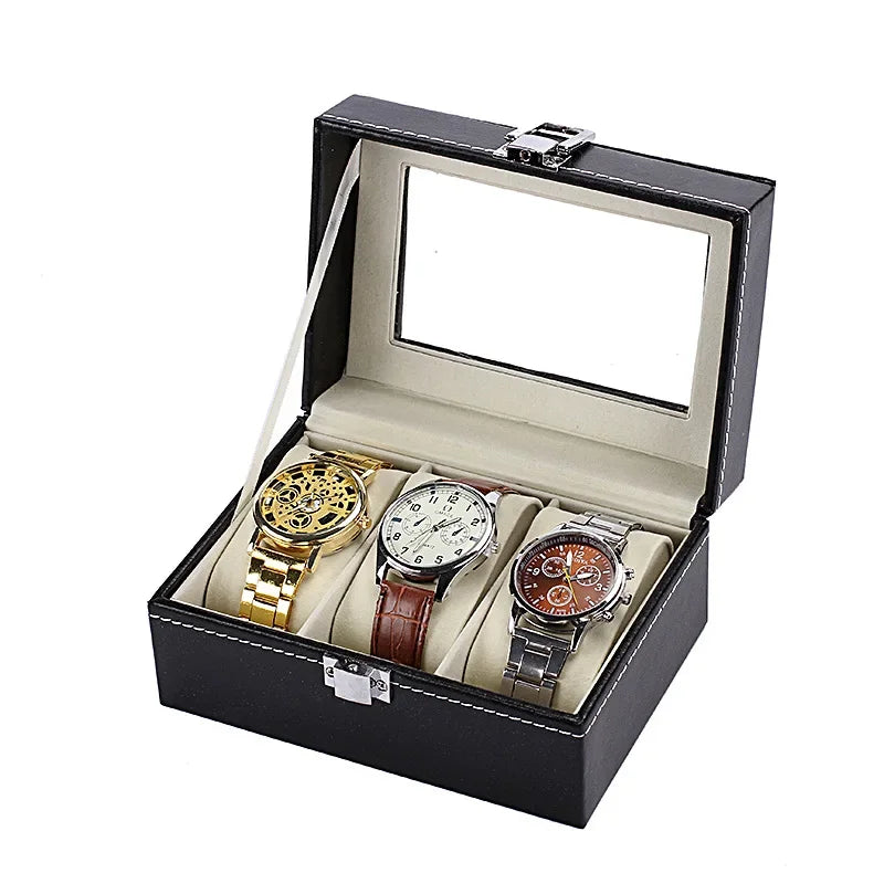 Élégante Boîte à Montres en Cuir PU avec 12 Compartiments | Rangement Pratique pour Passionnés de Montres 11