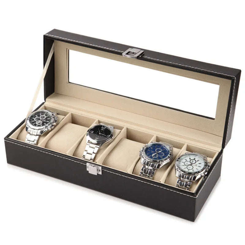 Élégante Boîte à Montres en Cuir PU avec 12 Compartiments | Rangement Pratique pour Passionnés de Montres 9