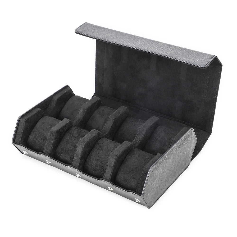 Étui de Voyage en Cuir Véritable | Organisateur de Montres avec 6/8 Fentes | Rangement Élégant pour Hommes et Femmes 11