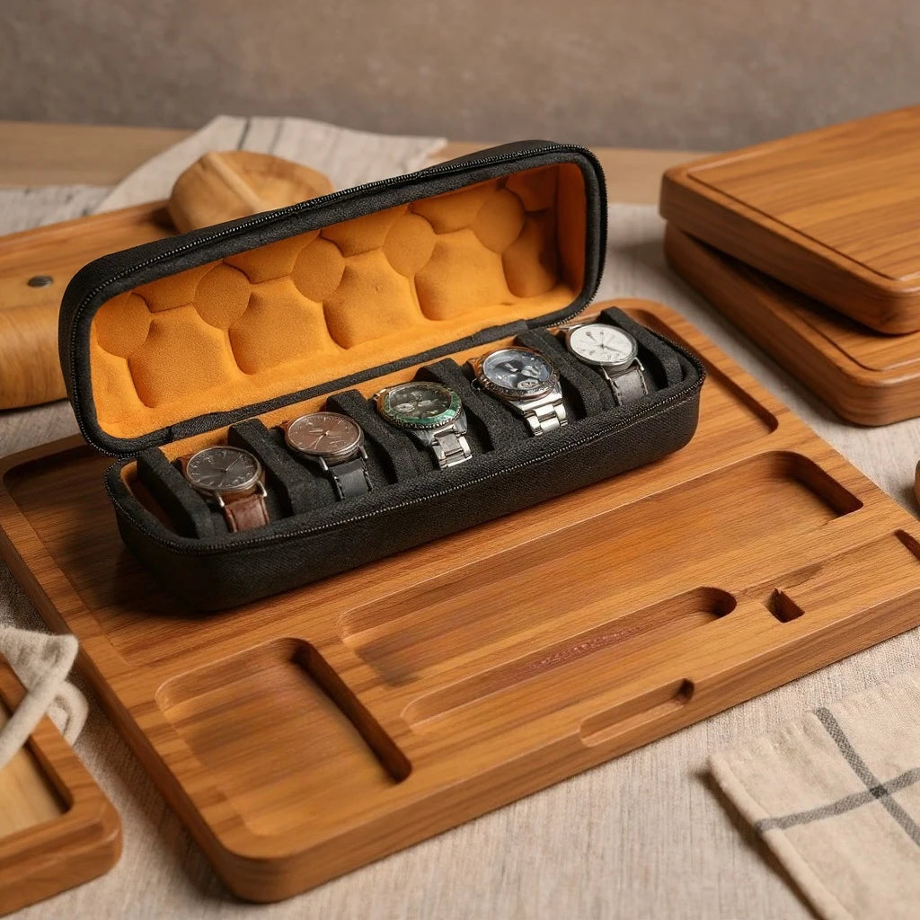 Étui de Voyage pour Montres | Rangement Rigide avec Oreiller Ajusté | Protection Supérieure pour Montres en Déplacement 0