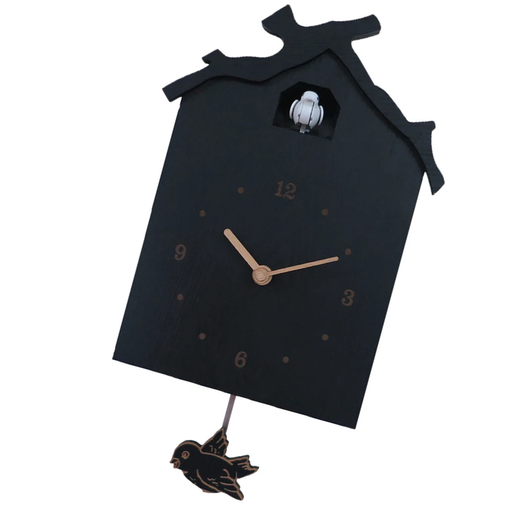 Horloge Coucou Moderne Noire