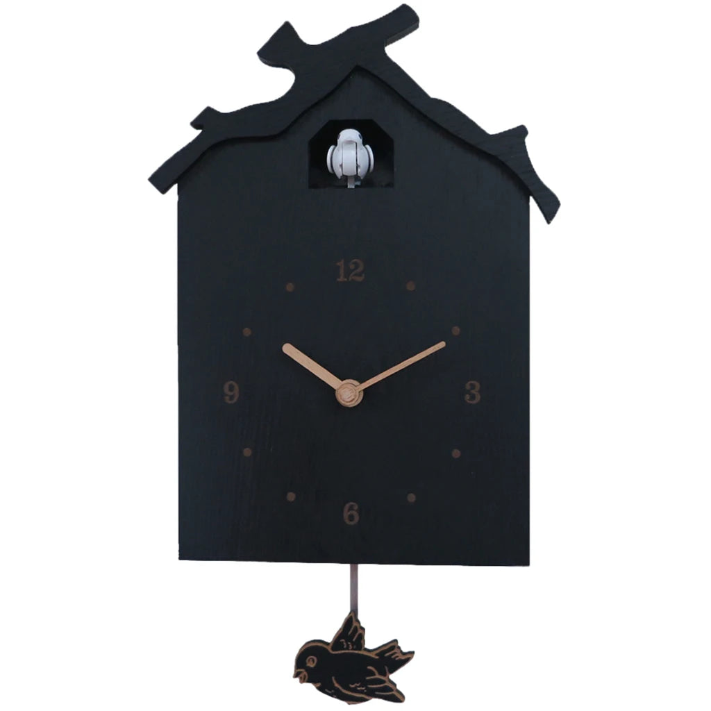 Horloge Coucou Moderne Noire