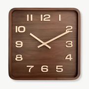 Horloge Murale Carrée en Bois