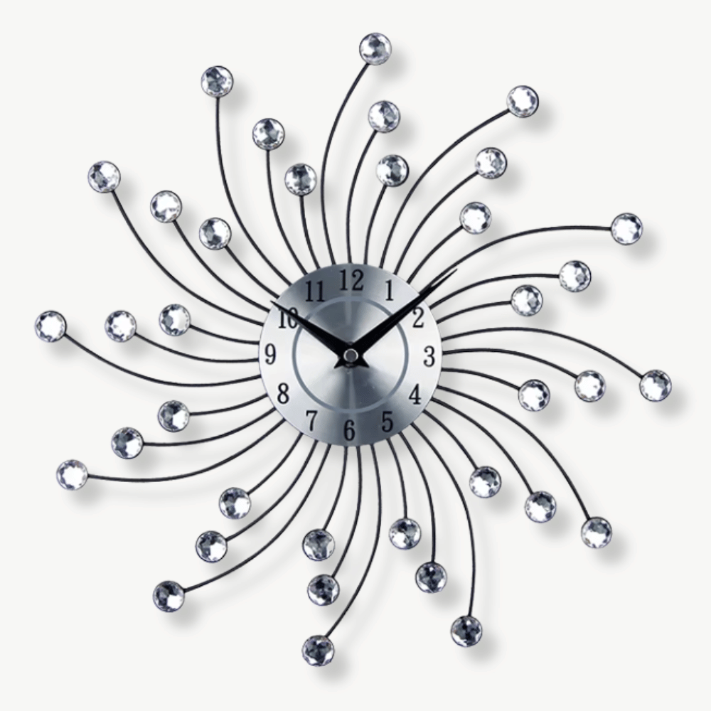 Horloge Murale Étoiles de Diamants