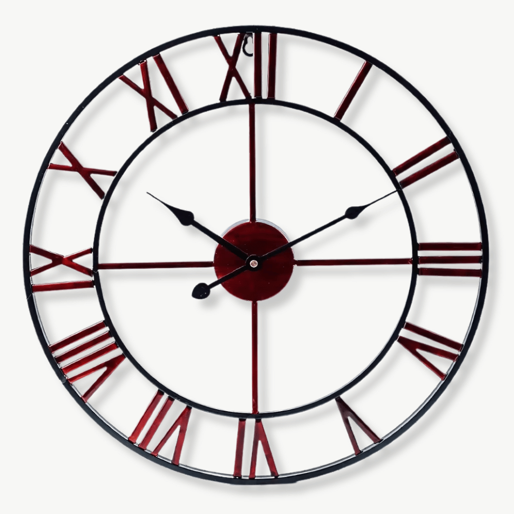 Horloge Murale Industrielle Cuivre rouge
