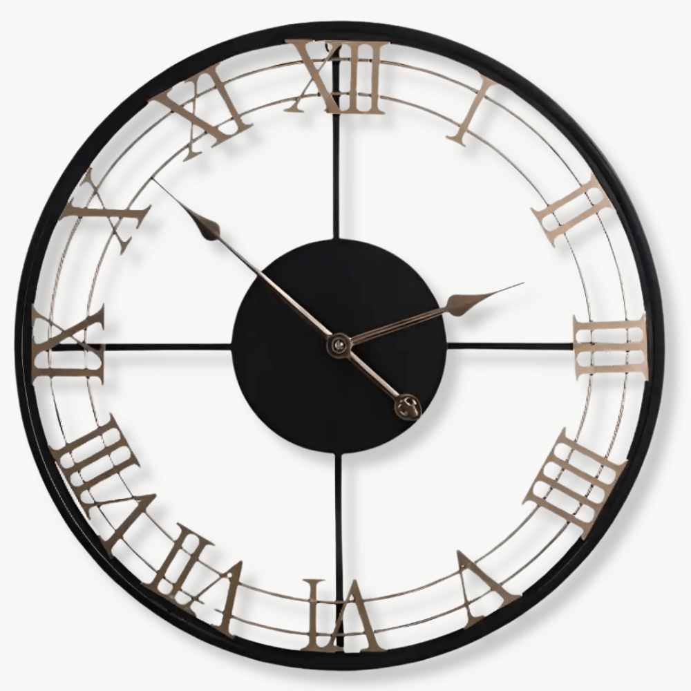 Grande Horloge Murale Design Chiffre Romain