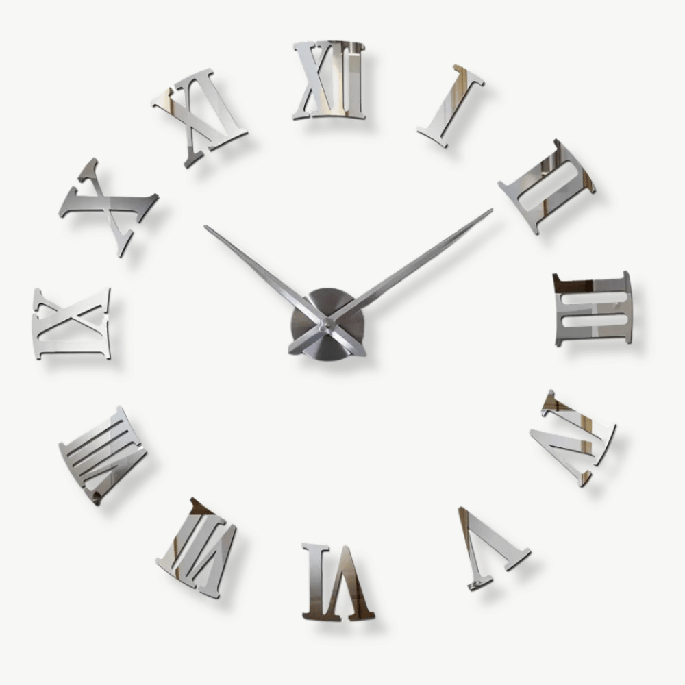 Horloge Murale Stickers Chiffre Romain