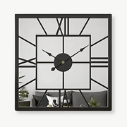 Horloge Murale Carrée Miroir