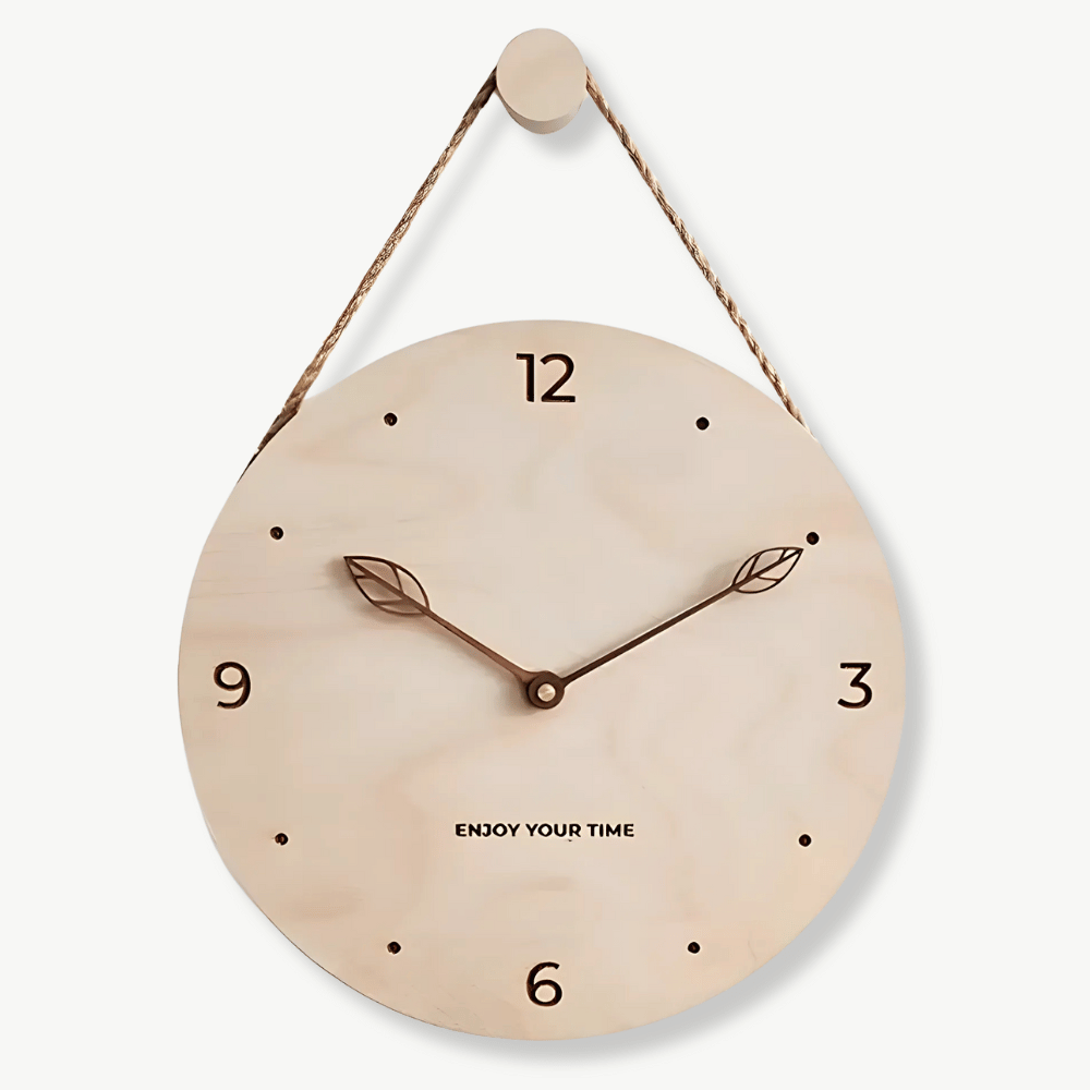 Horloge Murale en Bois de Bouleau