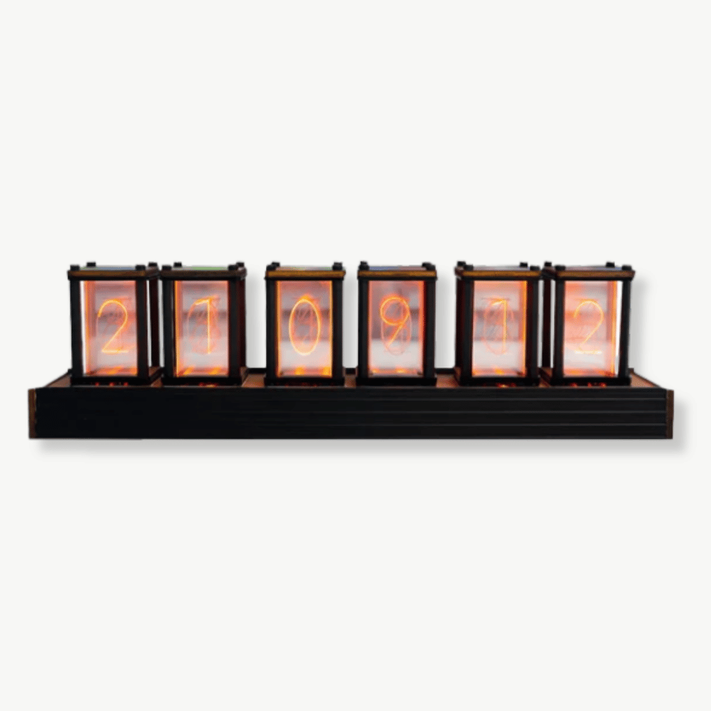 Horloge Nixie Retro Futuriste