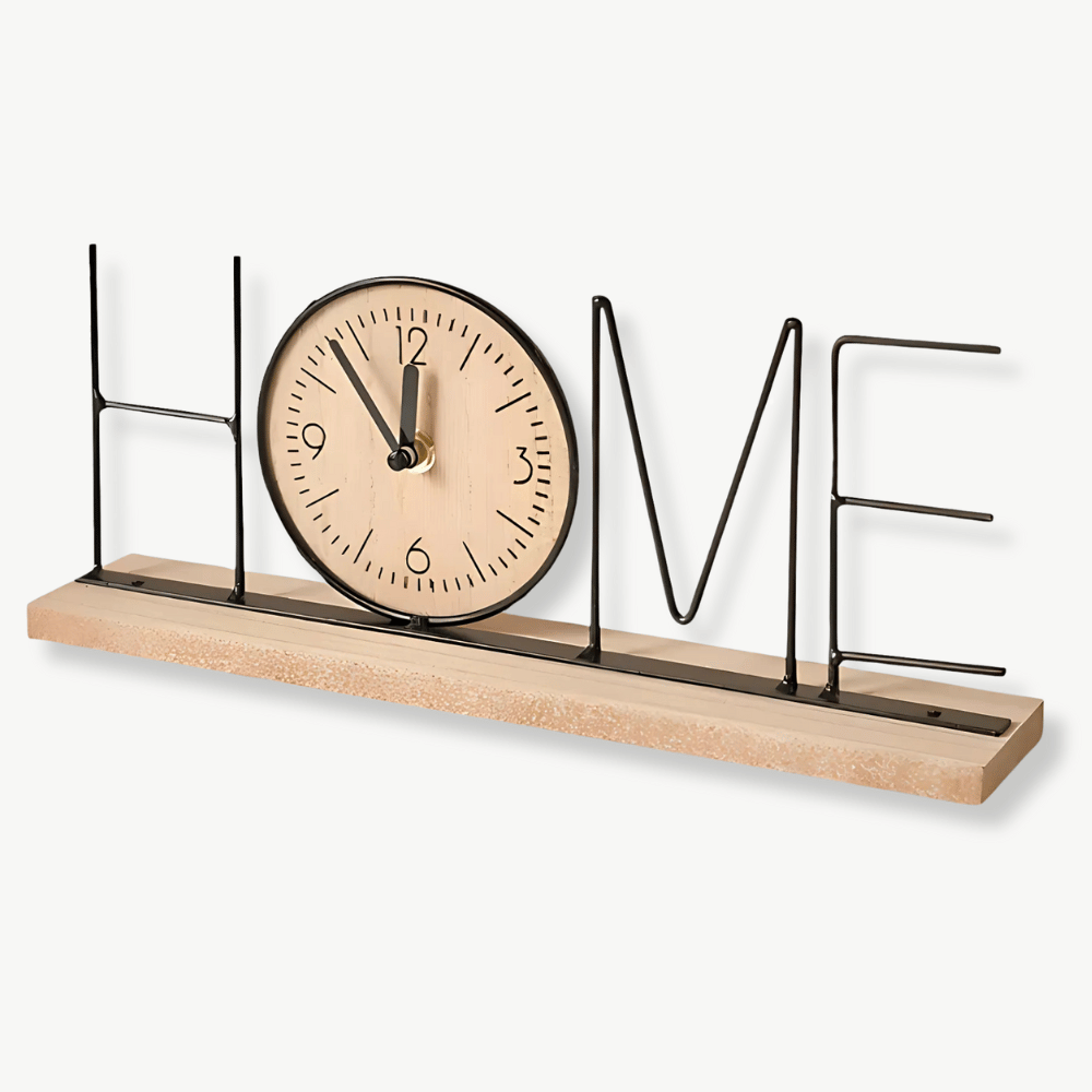 Horloge Table Design Industriel Mot HOME