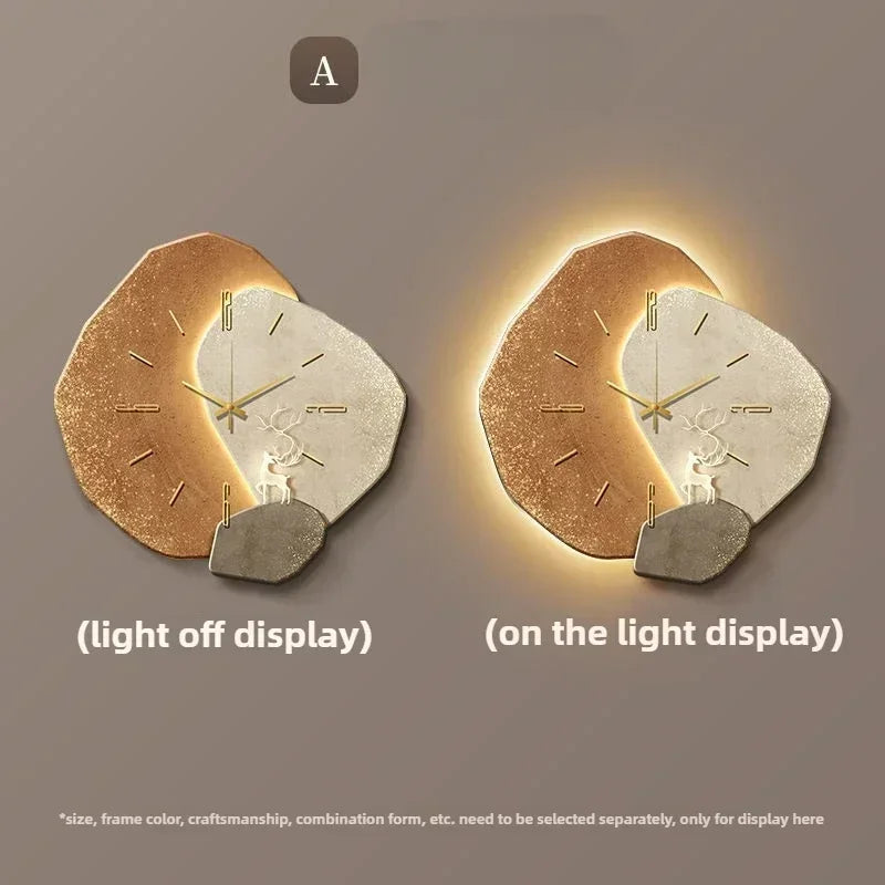 Horloge Murale Design Moderne avec Éclairage LED | Élégante Décoration pour Salon 10