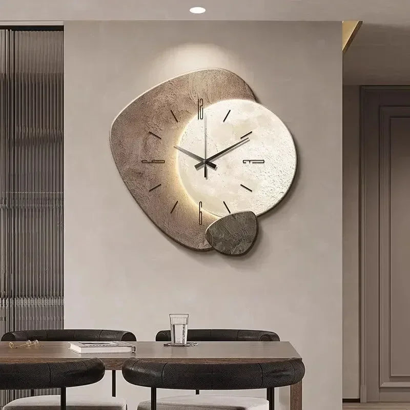 Horloge Murale Design Moderne avec Éclairage LED | Élégante Décoration pour Salon 2