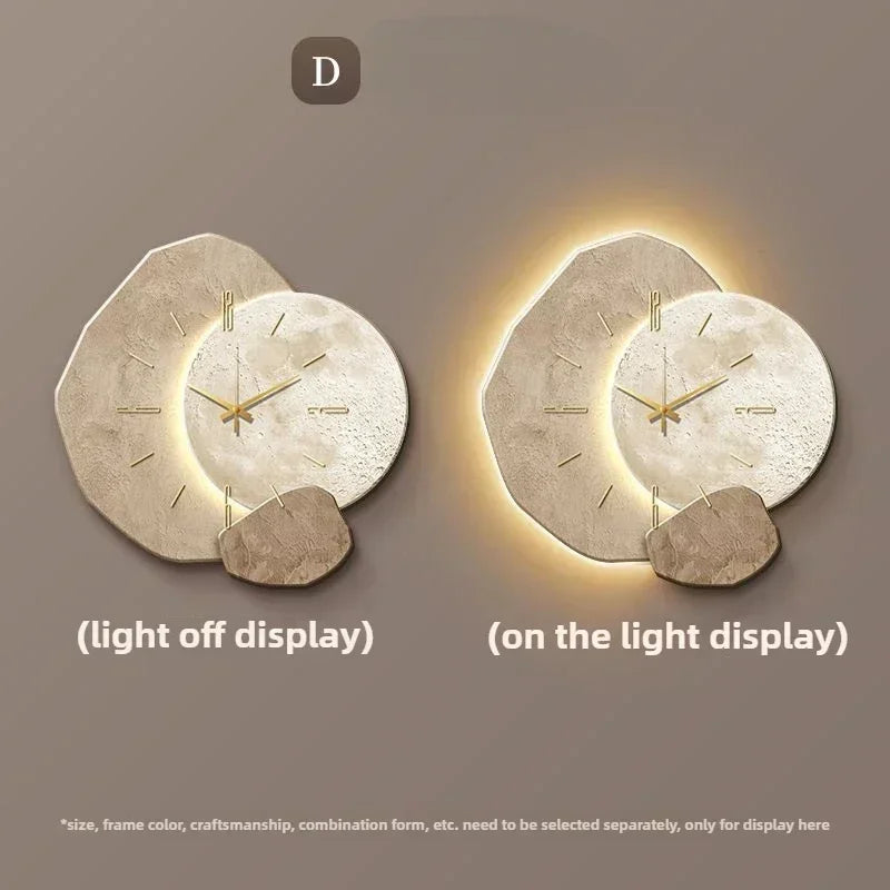 Horloge Murale Design Moderne avec Éclairage LED | Élégante Décoration pour Salon 6