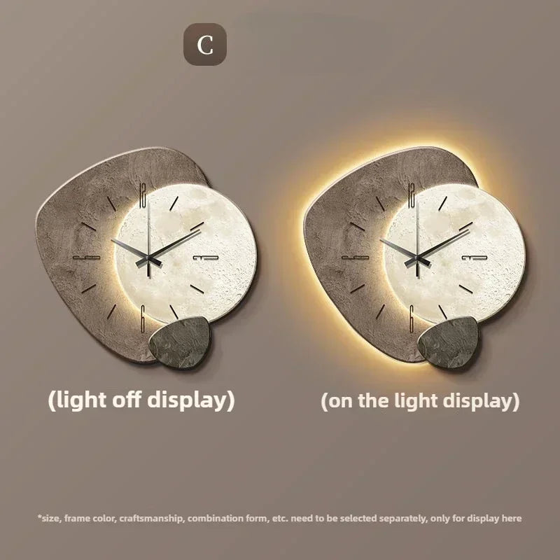 Horloge Murale Design Moderne avec Éclairage LED | Élégante Décoration pour Salon 7