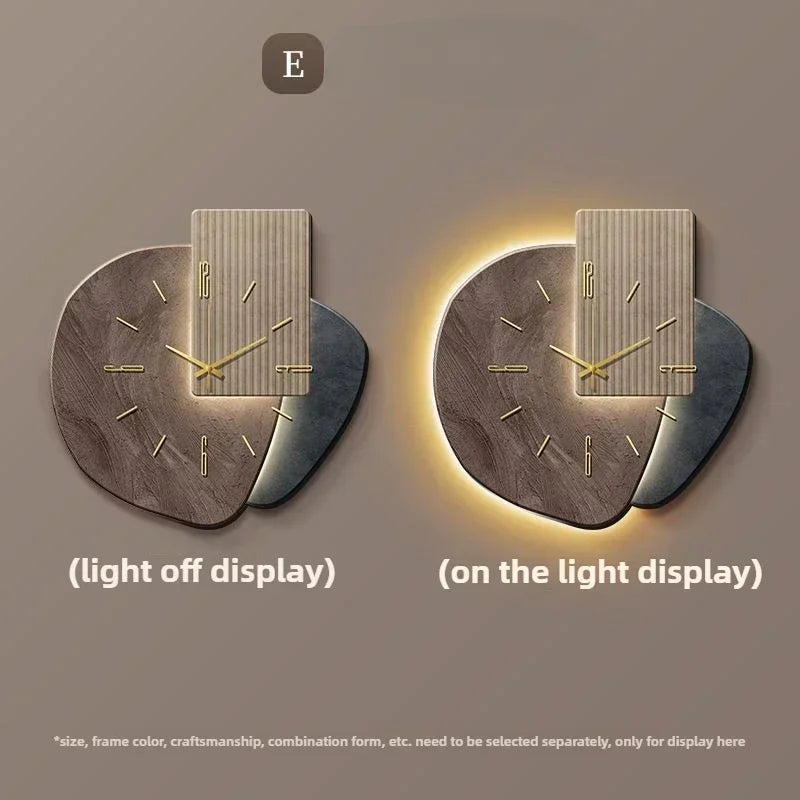 Horloge Murale Design Moderne avec Éclairage LED | Élégante Décoration pour Salon 8
